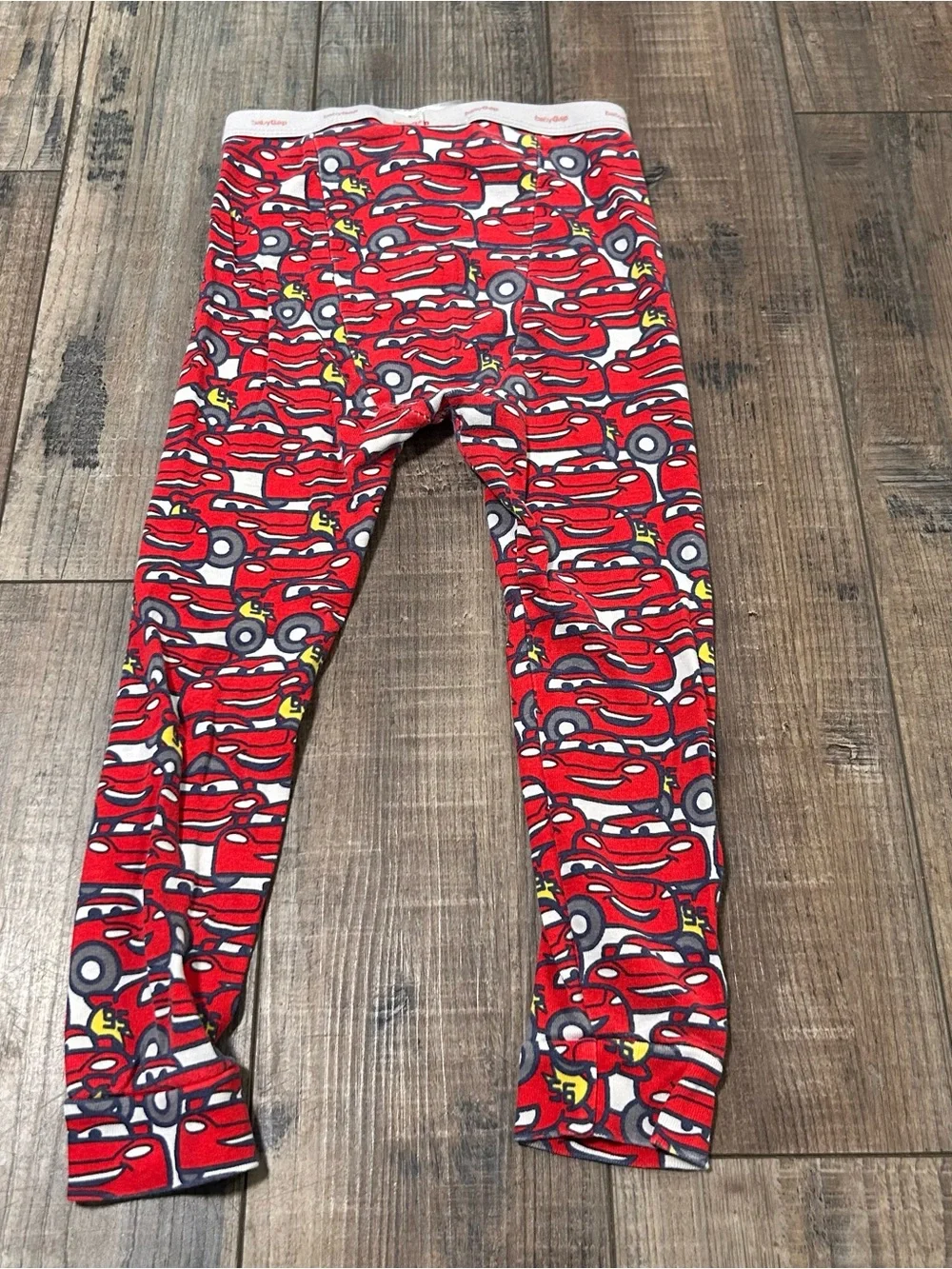 baby GAP Pixar Boys Pajama Pant Lightning McQueen Cars Print Cotton Size 3 Years
